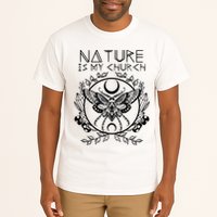 Nature Is My Church Moon Moth Witchcraft Wiccan Witch Tall T-Shirt