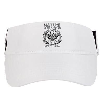 Nature Is My Church Moon Moth Witchcraft Wiccan Witch Adult Drive Performance Visor