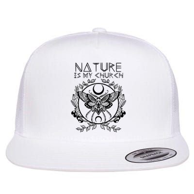 Nature Is My Church Moon Moth Witchcraft Wiccan Witch Flatbill Hat