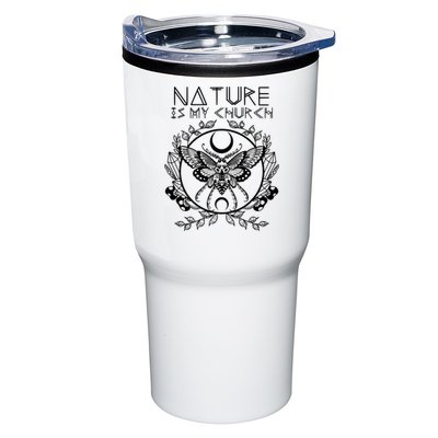 Nature Is My Church Moon Moth Witchcraft Wiccan Witch Tumbler