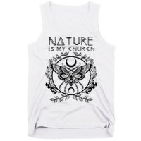 Nature Is My Church Moon Moth Witchcraft Wiccan Witch Tank Top