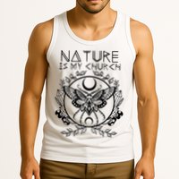 Nature Is My Church Moon Moth Witchcraft Wiccan Witch Tank Top