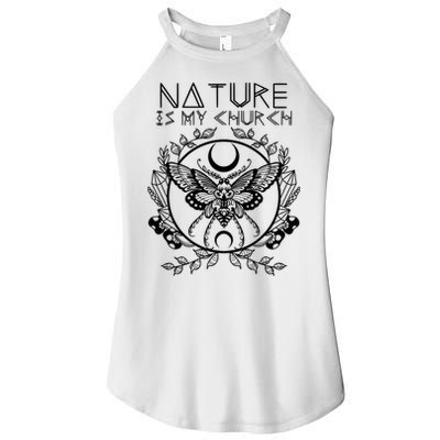 Nature Is My Church Moon Moth Witchcraft Wiccan Witch Women's Perfect Tri Rocker Tank