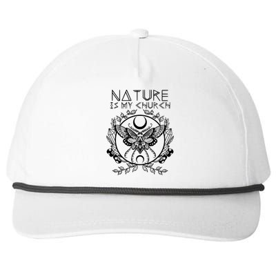 Nature Is My Church Moon Moth Witchcraft Wiccan Witch Snapback Five-Panel Rope Hat