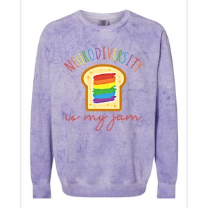 Neurodiversity Is My Jam Embrace Autism Awareness Acceptance Gift Colorblast Crewneck Sweatshirt