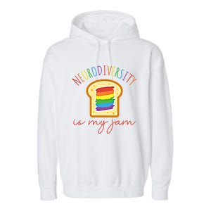 Neurodiversity Is My Jam Embrace Autism Awareness Acceptance Gift Garment-Dyed Fleece Hoodie