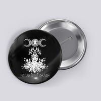 Nature Is My Church Crescent Moon Witchcraft Wiccan Witch Button