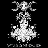 Nature Is My Church Crescent Moon Witchcraft Wiccan Witch Button
