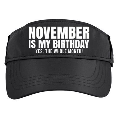 November Is My Birthday Yes The Whole Month Adult Drive Performance Visor