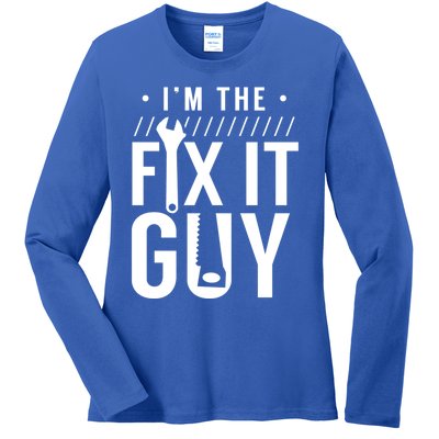 Name Is Mr Fix It Handy Hobbyist Diy Handy Tinkerer Gift Ladies Long Sleeve Shirt