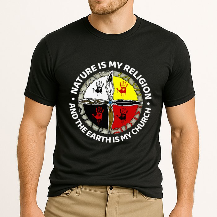 Nature Is My Religion And The Earth Is My Church Cooling Performance Crew T-Shirt