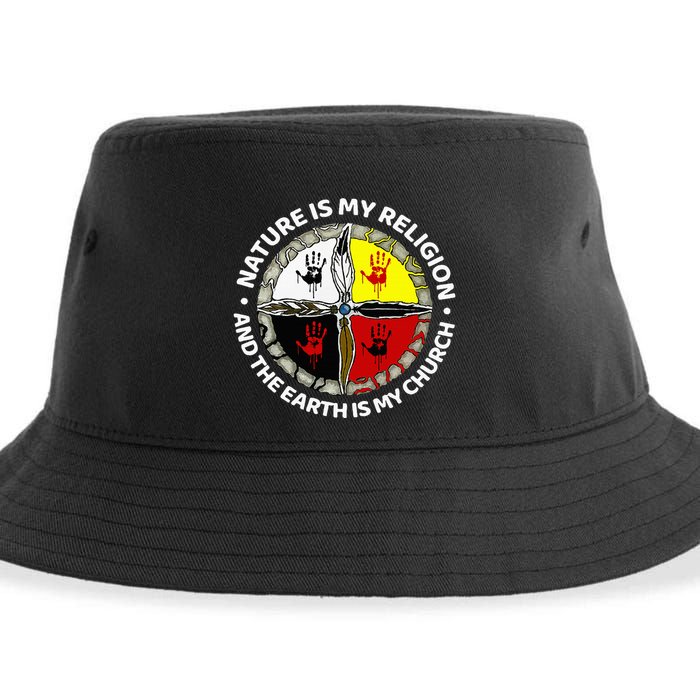 Nature Is My Religion And The Earth Is My Church Sustainable Bucket Hat
