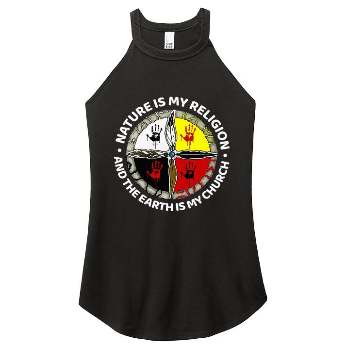 Nature Is My Religion And The Earth Is My Church Women's Perfect Tri Rocker Tank
