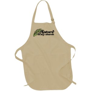 Nature Is My Church Earth Day Nature Lovers Gift Full-Length Apron With Pockets