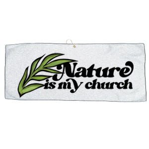 Nature Is My Church Earth Day Nature Lovers Gift Large Microfiber Waffle Golf Towel