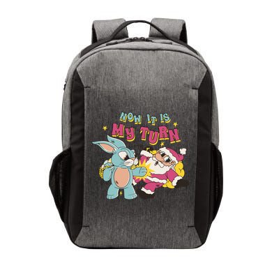 Now It's My Turn Funny Holiday Easter Bunny Santa Vector Backpack