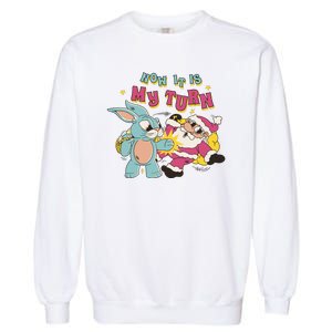 Now It's My Turn Funny Holiday Easter Bunny Santa Garment-Dyed Sweatshirt