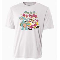 Now It's My Turn Funny Holiday Easter Bunny Santa Cooling Performance Crew T-Shirt