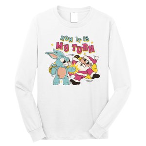 Now It's My Turn Funny Holiday Easter Bunny Santa Long Sleeve Shirt