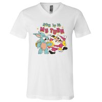 Now It's My Turn Funny Holiday Easter Bunny Santa V-Neck T-Shirt