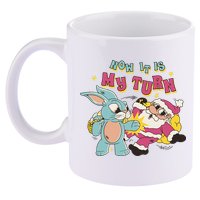 Now It's My Turn Funny Holiday Easter Bunny Santa 11oz C Handle Ceramic Mug