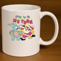 Now It's My Turn Funny Holiday Easter Bunny Santa 11oz C Handle Ceramic Mug