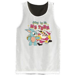 Now It's My Turn Funny Holiday Easter Bunny Santa Mesh Reversible Basketball Jersey Tank