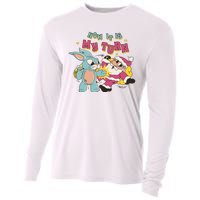 Now It's My Turn Funny Holiday Easter Bunny Santa Cooling Performance Long Sleeve Crew