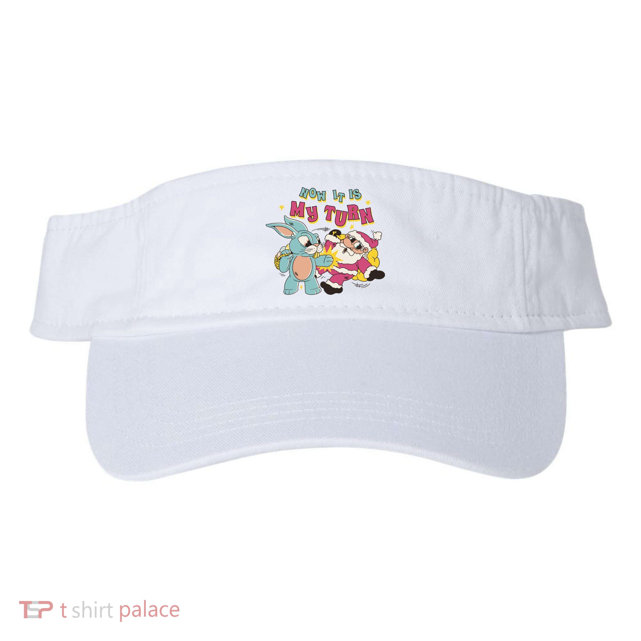 Now It's My Turn Funny Holiday Easter Bunny Santa Visor