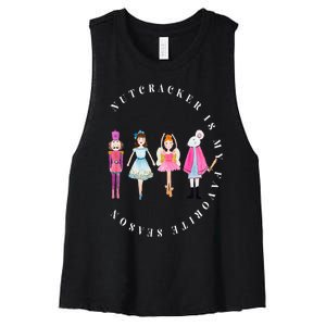 Nutcracker Is My Favorite Season Matching Family Christmas Women's Racerback Cropped Tank