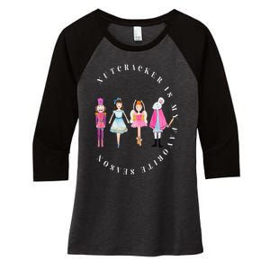 Nutcracker Is My Favorite Season Matching Family Christmas Women's Tri-Blend 3/4-Sleeve Raglan Shirt