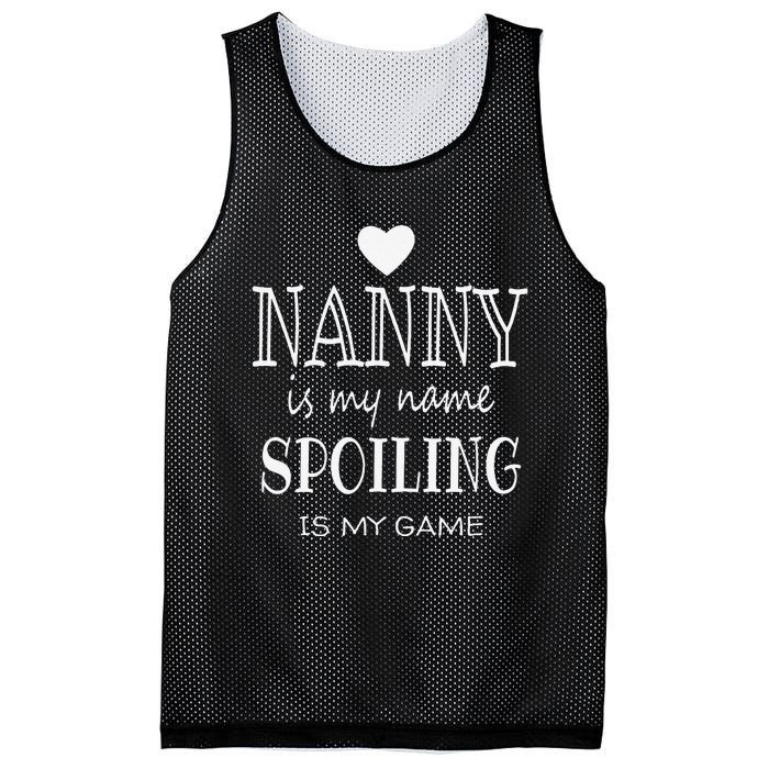 Nanny Is My Name Funny Graphic Gifts For Nanny Grandma Mesh Reversible Basketball Jersey Tank