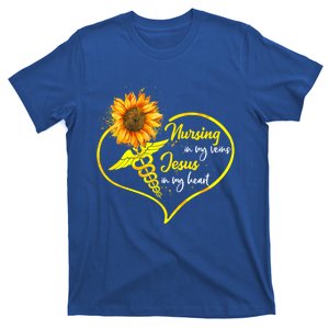 Nursing In My Veins Jesus In My Heart Christian Nurse Gift T-Shirt