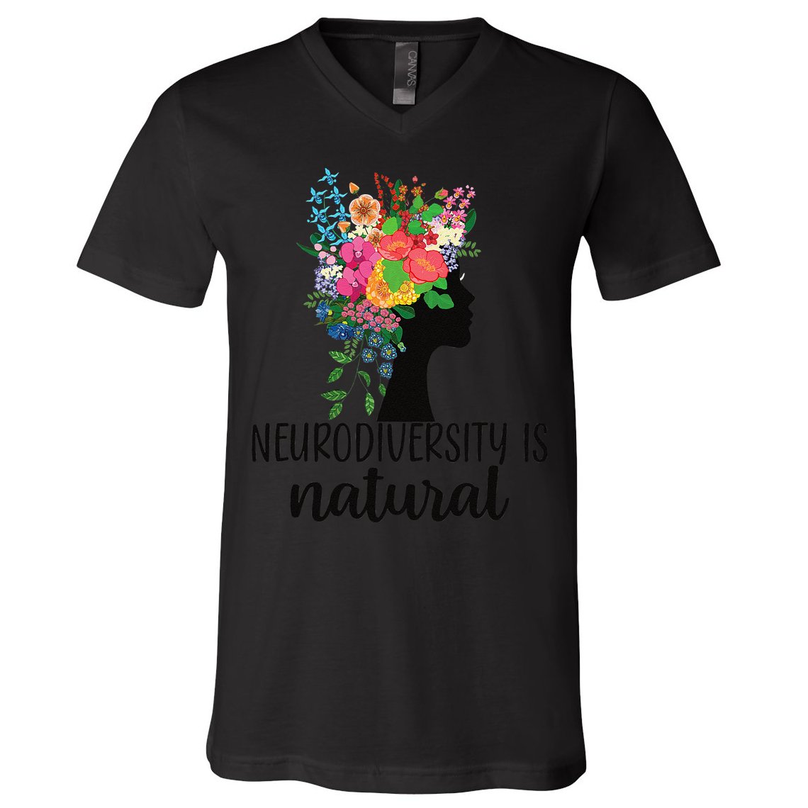 Neurodiversity Is Natural Autism Neurodivergent V-Neck T-Shirt