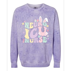 Neuro Icu Nurse Easter Bunny Neuro Icu Nursing Easter Day Gift Colorblast Crewneck Sweatshirt