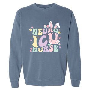 Neuro Icu Nurse Easter Bunny Neuro Icu Nursing Easter Day Gift Garment-Dyed Sweatshirt