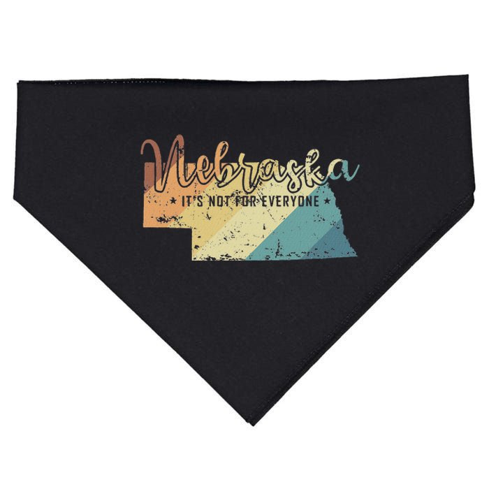 Nebraska ItS Not For Everyone Usa America USA-Made Doggie Bandana