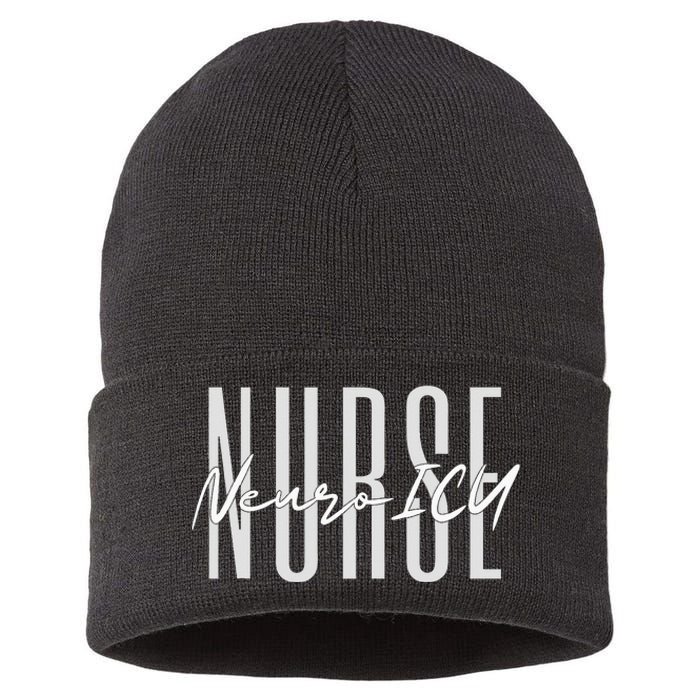 Neuro ICU Nurse Neurology Nursing Surgical Neuro Tech Sustainable Knit Beanie