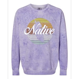 Native Indian Native American Pride Indigenous Cherokee Colorblast Crewneck Sweatshirt