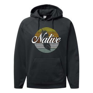 Native Indian Native American Pride Indigenous Cherokee Performance Fleece Hoodie