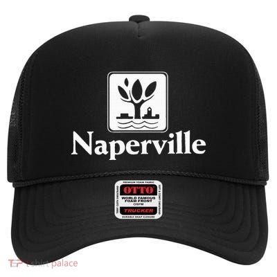 Naperville Illinois High Crown Mesh Back Trucker Hat