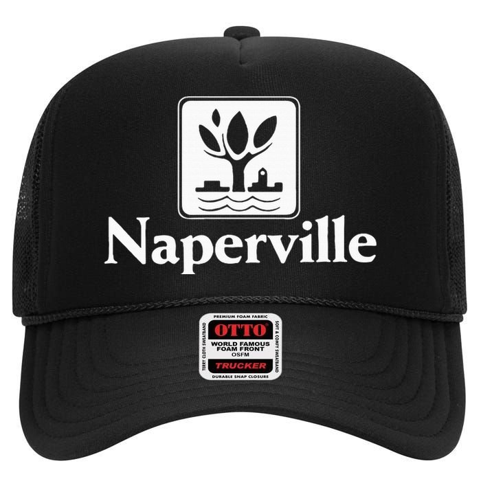 Naperville Illinois High Crown Mesh Back Trucker Hat