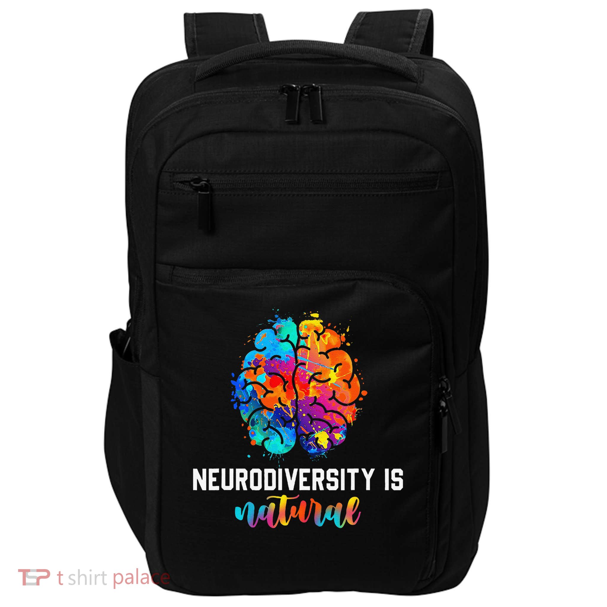 Neurodiversity is Natural Autism Awareness Neurodivergent Impact Tech Backpack