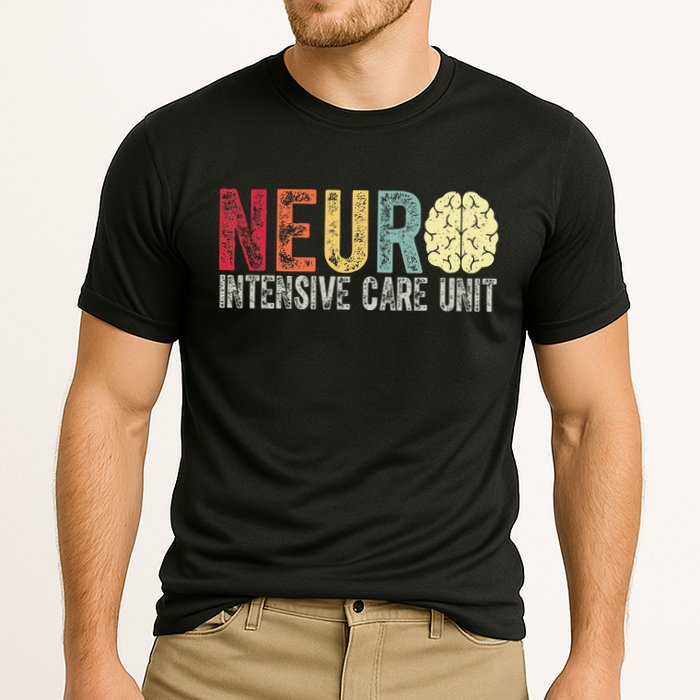 Neuro Icu Nurse Brain Nursing Intensive Care Unit Rn Cooling Performance Crew T-Shirt