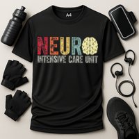 Neuro Icu Nurse Brain Nursing Intensive Care Unit Rn Cooling Performance Crew T-Shirt