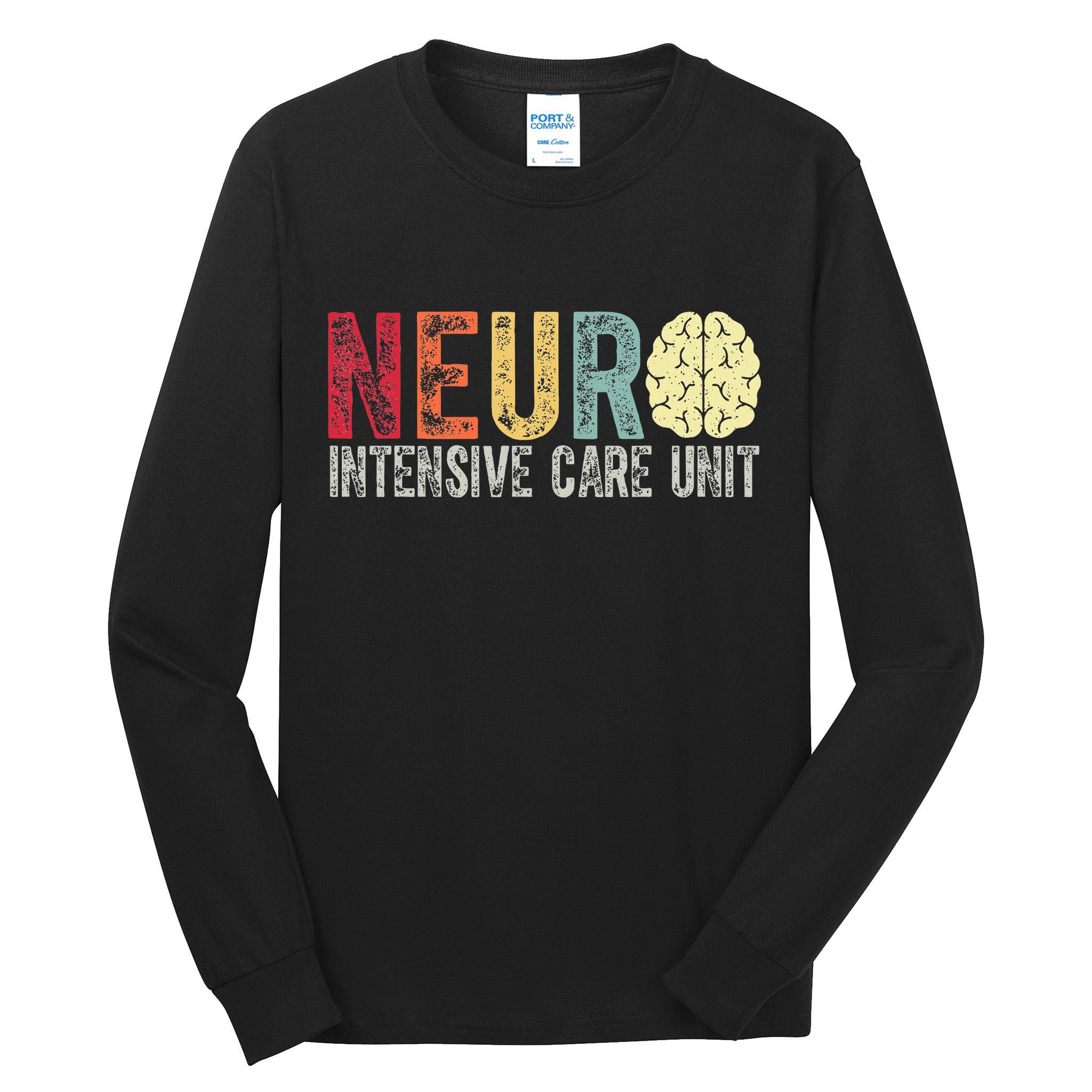 Neuro Icu Nurse Brain Nursing Intensive Care Unit Rn Tall Long Sleeve T-Shirt