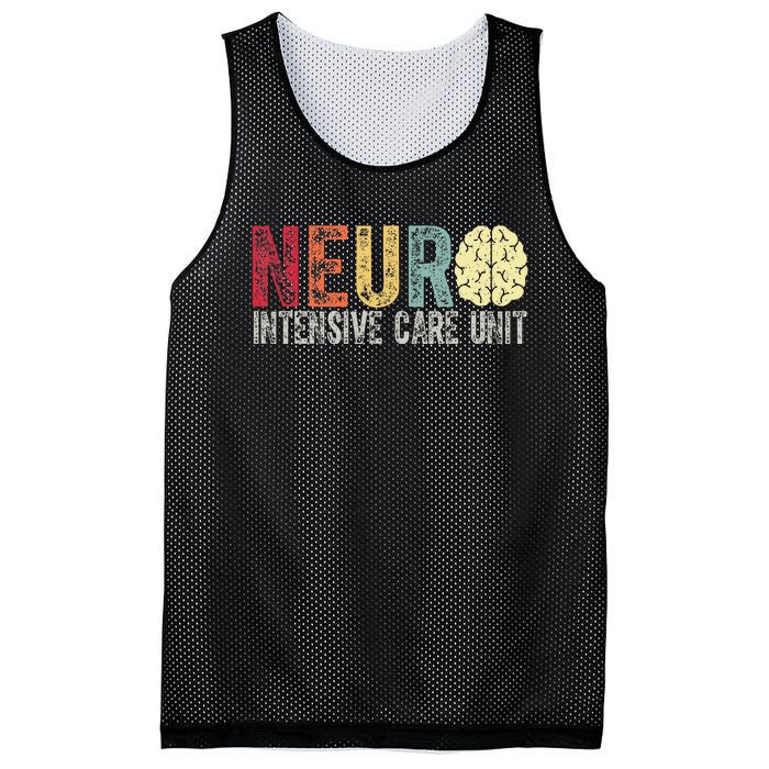 Neuro Icu Nurse Brain Nursing Intensive Care Unit Rn Mesh Reversible Basketball Jersey Tank