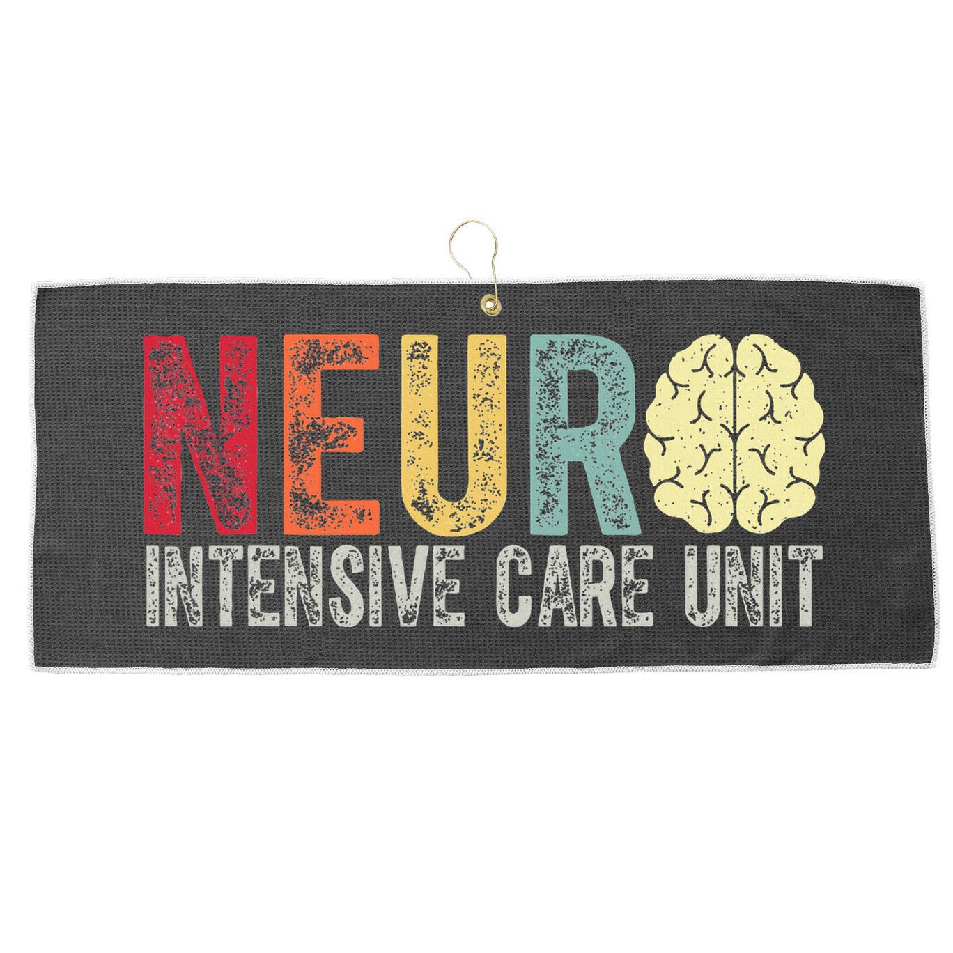 Neuro Icu Nurse Brain Nursing Intensive Care Unit Rn Large Microfiber Waffle Golf Towel