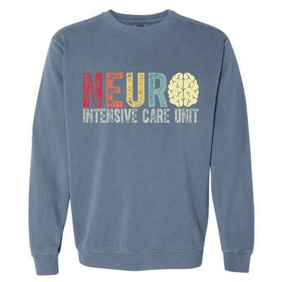 Neuro Icu Nurse Brain Nursing Intensive Care Unit Rn Garment-Dyed Sweatshirt