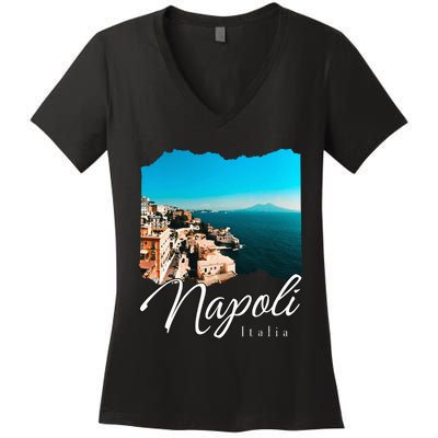 Napoli Italia Naples Italy Naples Women's V-Neck T-Shirt